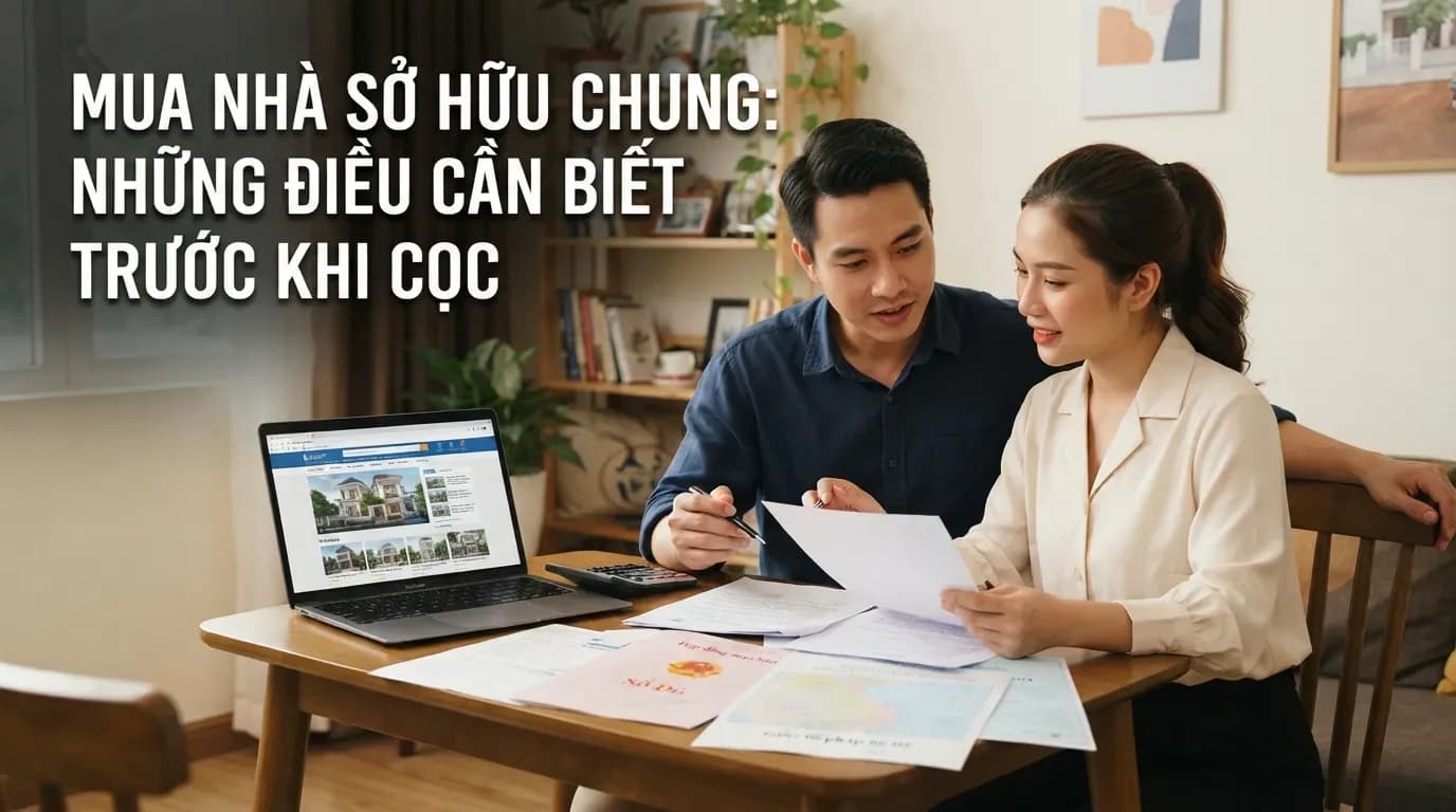 Có nên mua nhà sổ chung không? Rủi ro và checklist cần biết trước khi đặt cọc