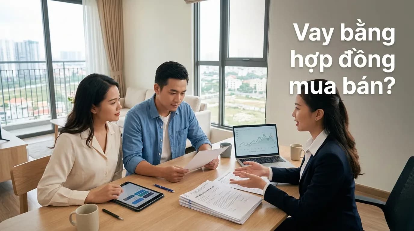 Vay thế chấp hợp đồng mua bán nhà: Điều kiện, hồ sơ và rủi ro cần biết