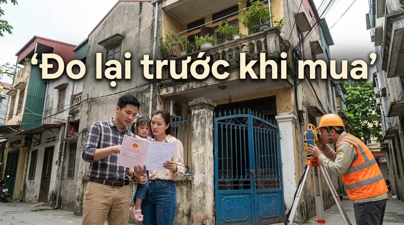Diện tích đất không đúng với sổ đỏ: Người mua cần làm gì trước khi xuống tiền?