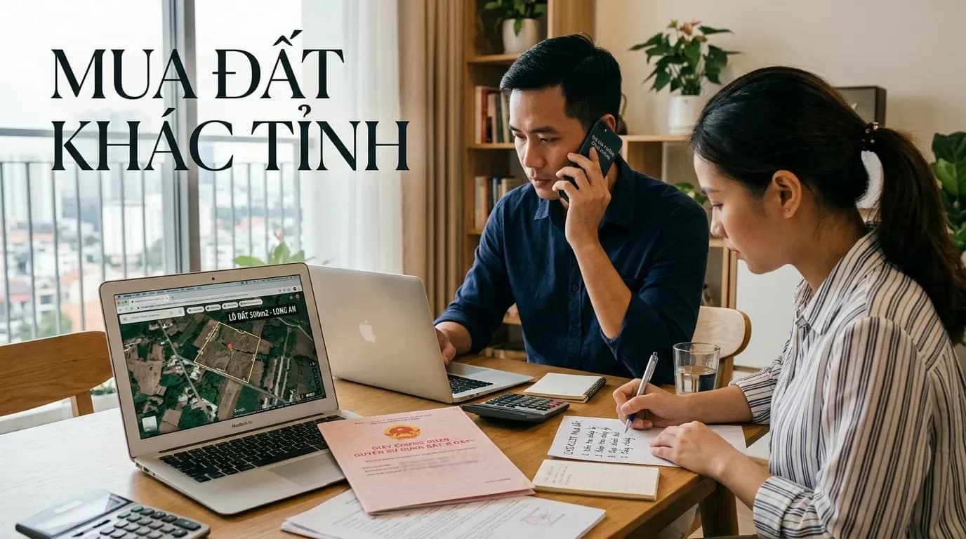 Công chứng mua bán đất khác tỉnh: Có phải về nơi có đất không?