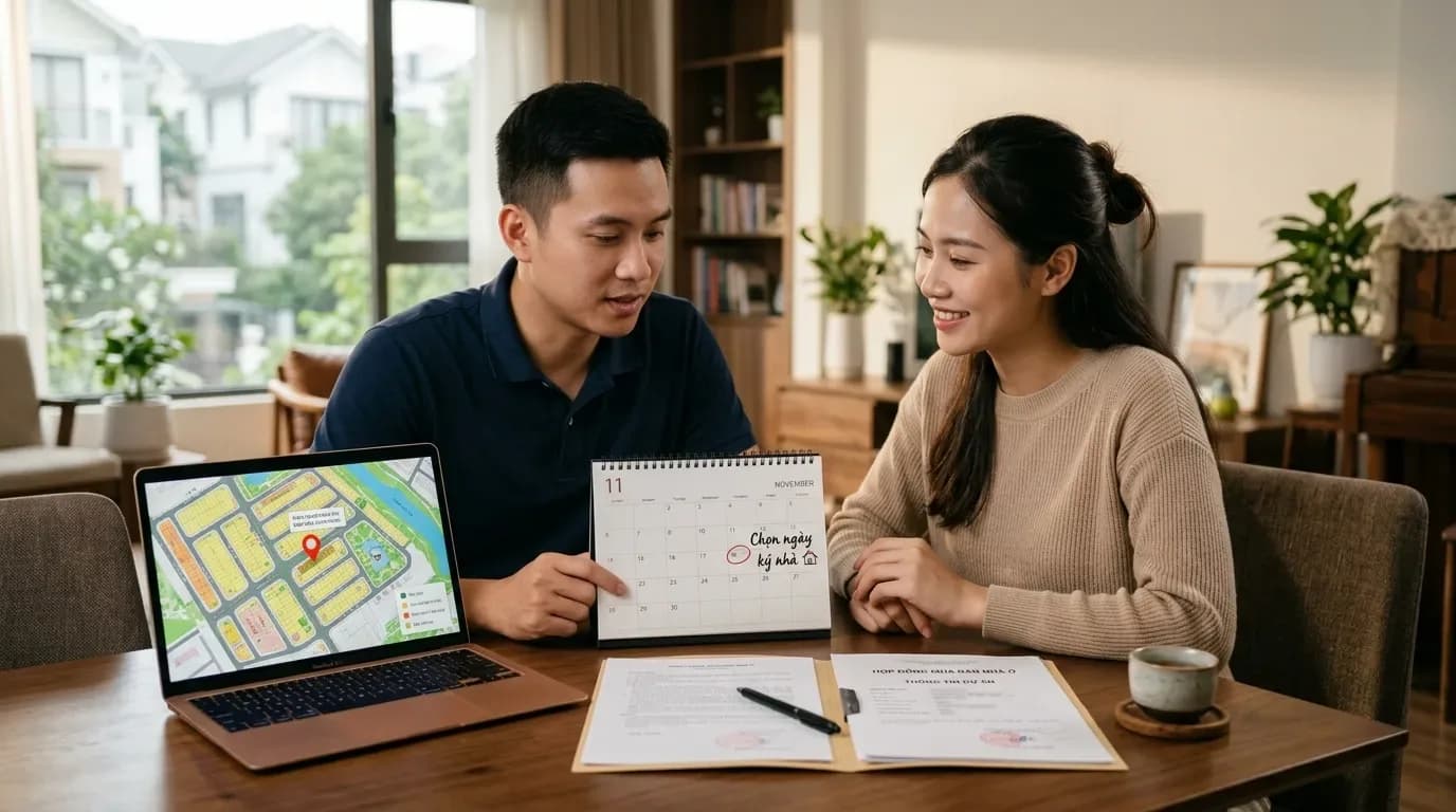 Chọn ngày đẹp công chứng nhà đất: Cân bằng phong thủy, pháp lý và thời điểm xuống tiền