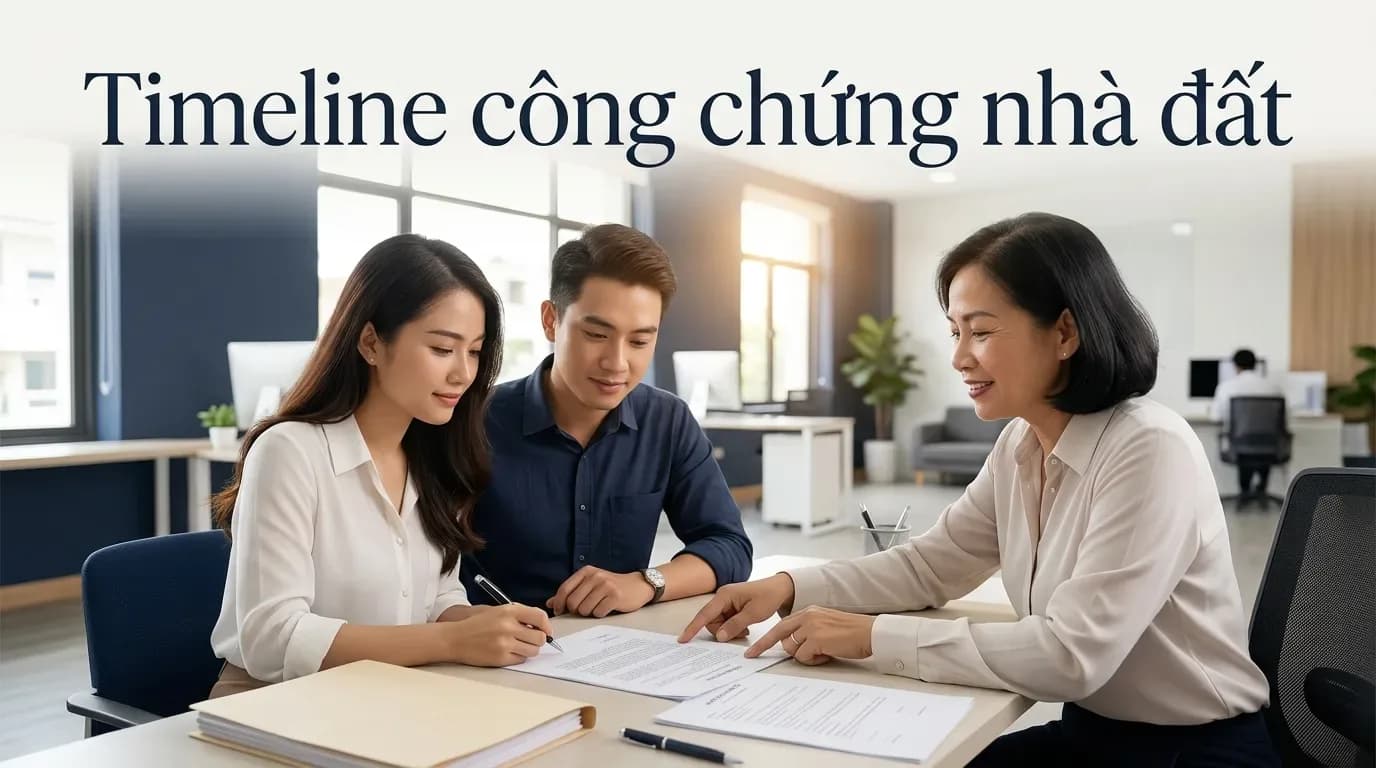 Công chứng mua bán nhà đất mất bao lâu? Timeline từ lúc ký đến khi có sổ
