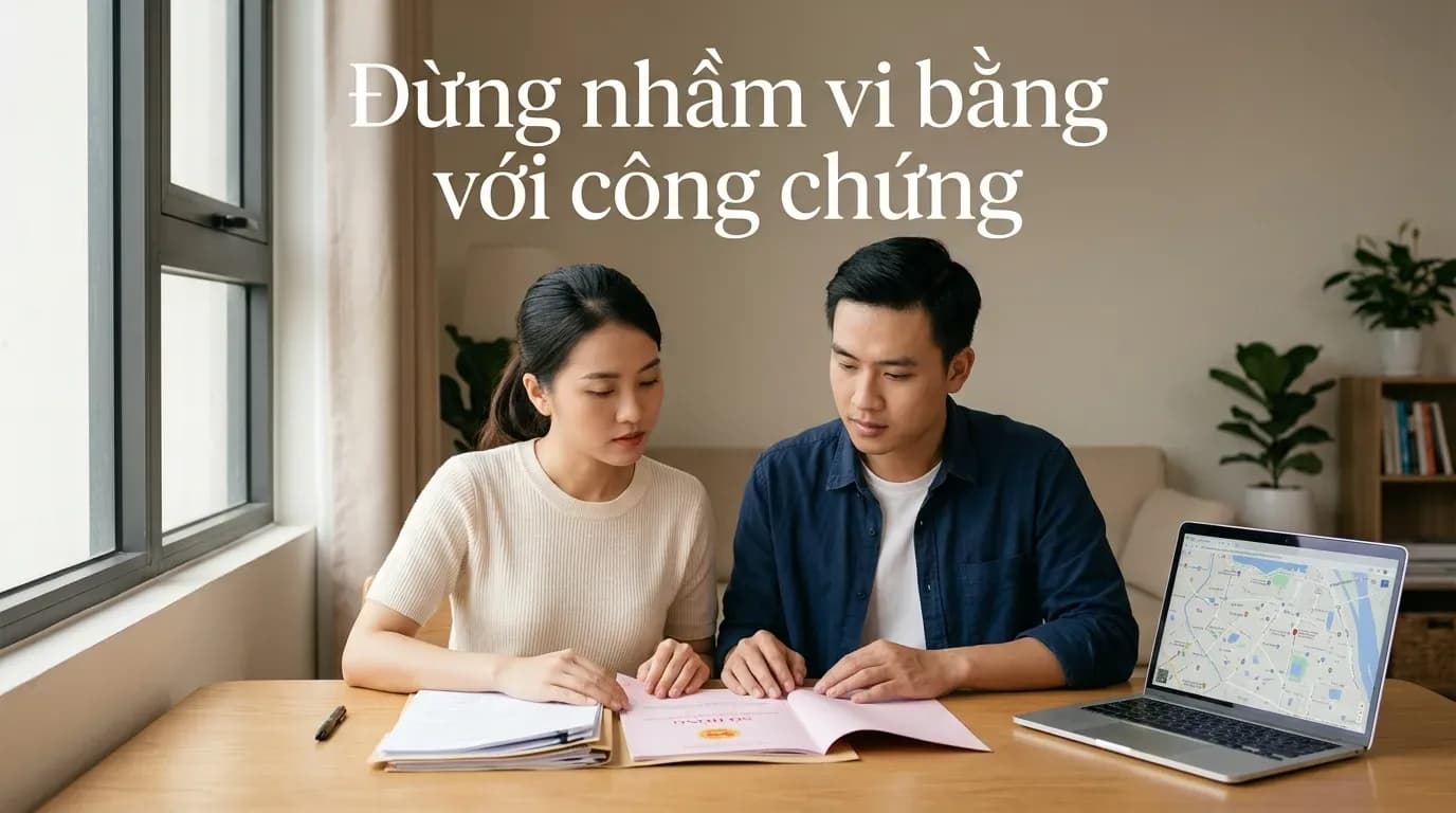 Mua nhà công chứng vi bằng: Có an toàn không và rủi ro nào cần tránh?