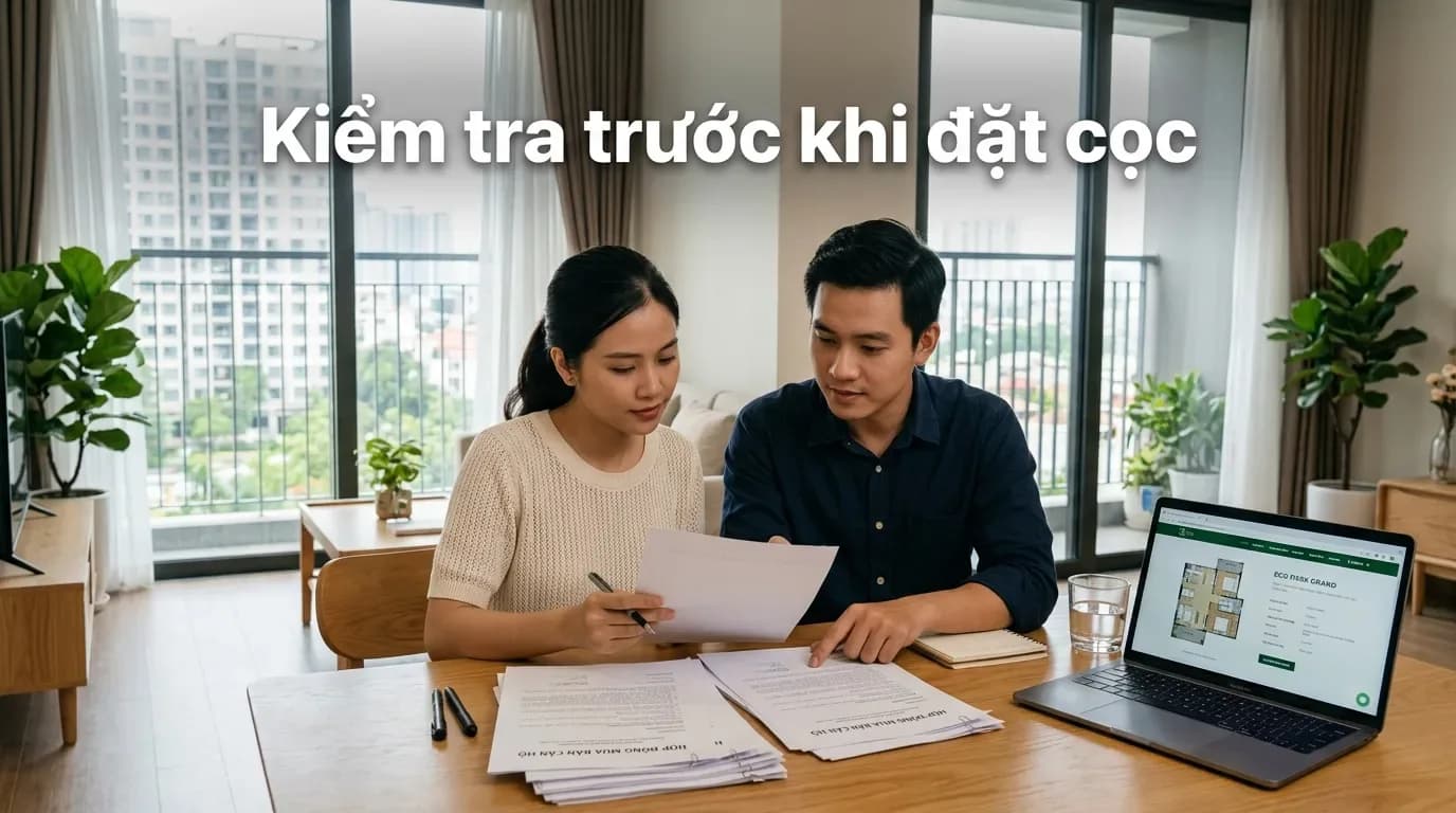 Hợp đồng mua bán nhà chung cư chưa có sổ: checklist kiểm tra trước khi đặt cọc