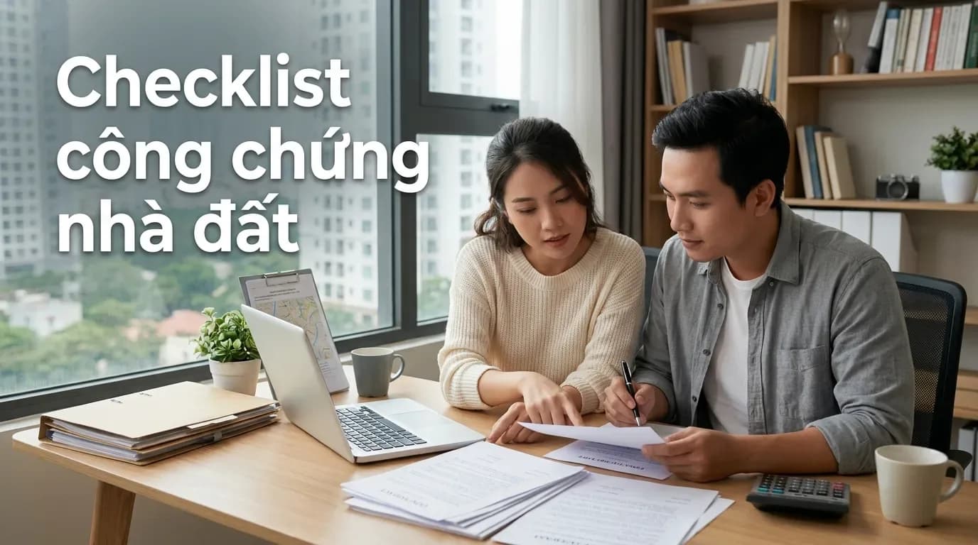 Hồ sơ công chứng mua bán nhà đất: Checklist giấy tờ cần chuẩn bị để không bị hoãn