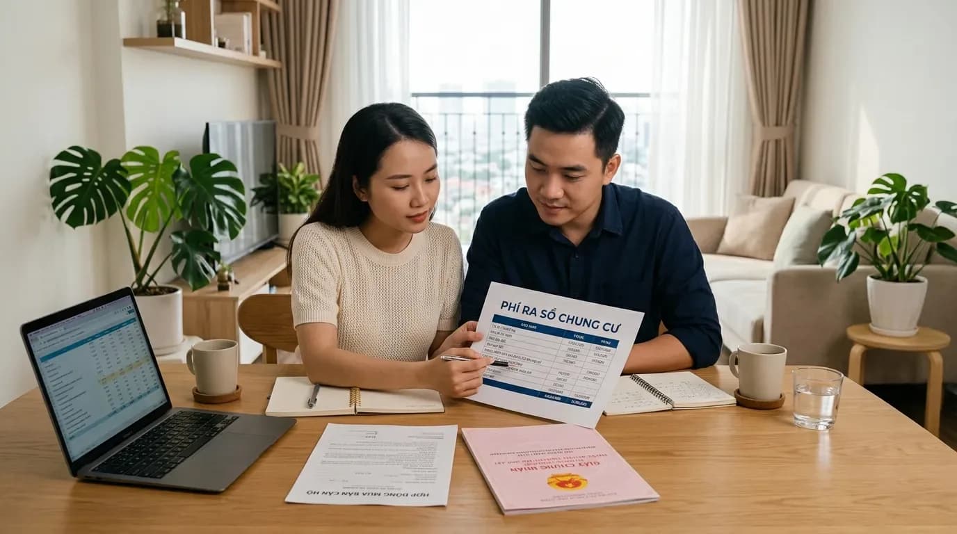 Phí ra sổ chung cư gồm những gì? 5 khoản cần kiểm tra để tránh bị thu lệch