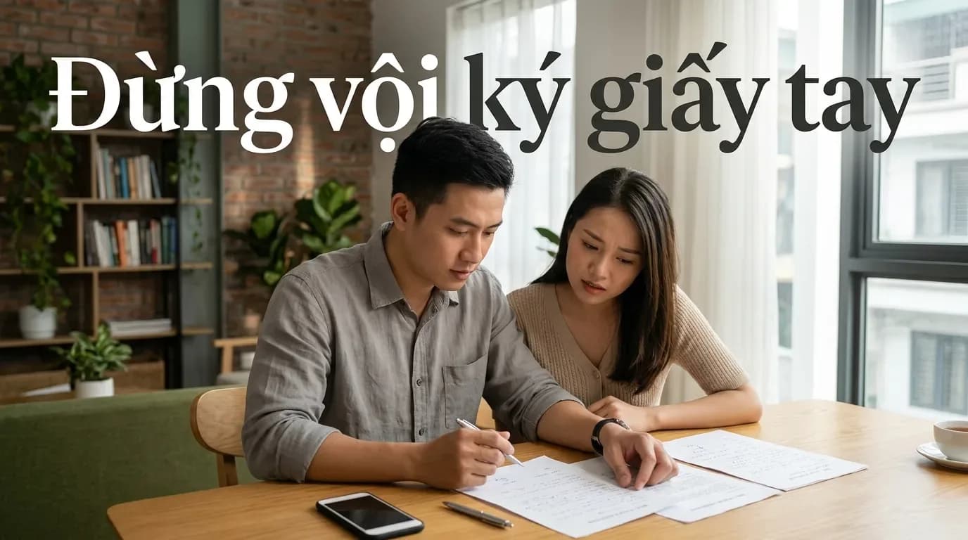 Hợp đồng mua bán nhà đất viết tay: Rủi ro người mua cần biết trước khi xuống tiền