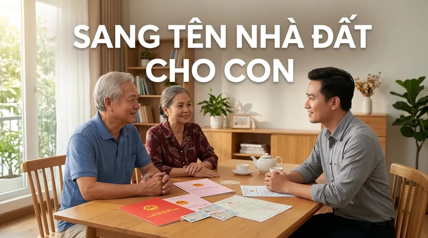 Thủ tục sang tên nhà đất cho con: Quy trình, giấy tờ và cách được miễn thuế
