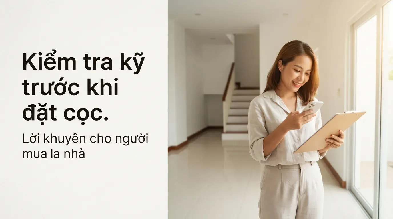 Một checklist đơn giản có thể giúp người mua tránh quyết định vội vàng. Checklist trước khi đặt cọc mua nhà cho người mua lần đầu.