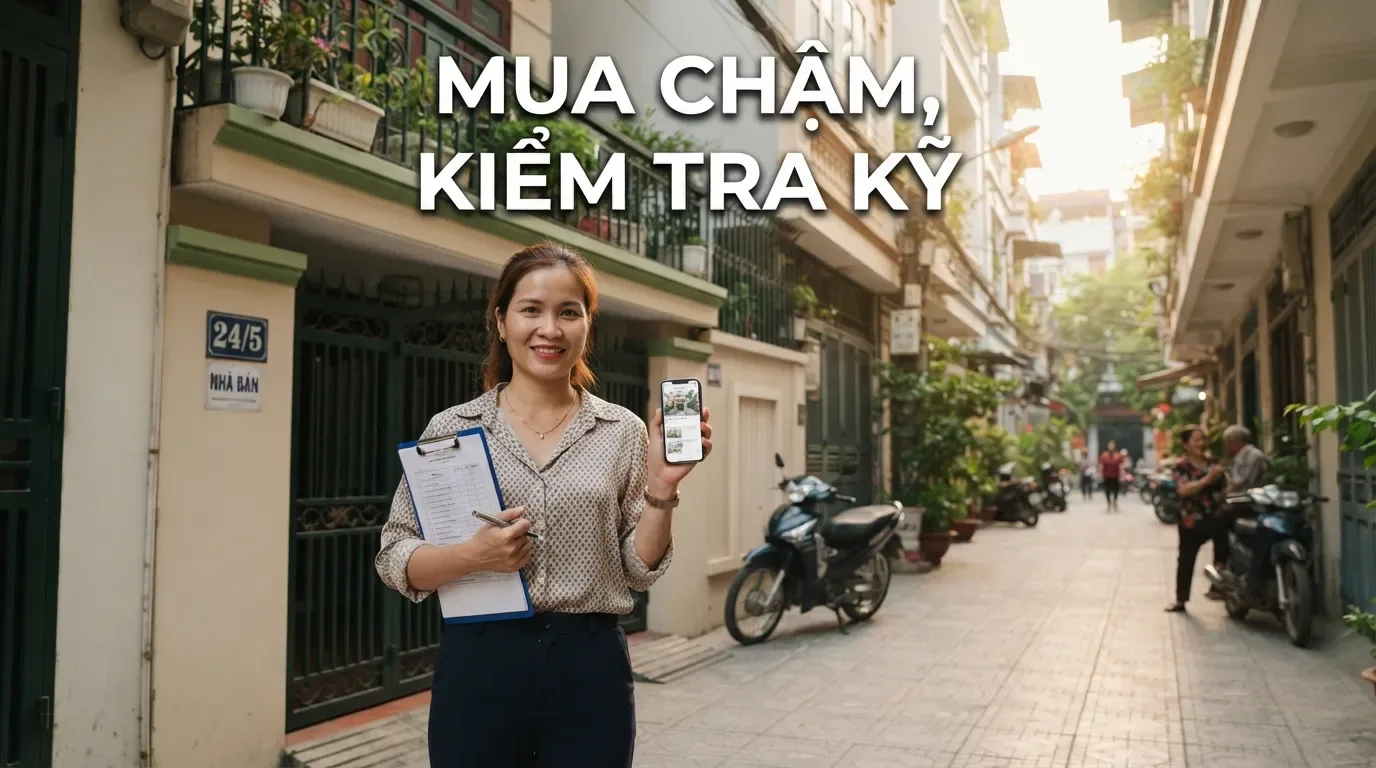 Một quyết định mua nhà an toàn bắt đầu từ việc hiểu đúng pháp lý. Người mua nhà kiểm tra kỹ pháp lý trước khi mua nhà sổ chung.