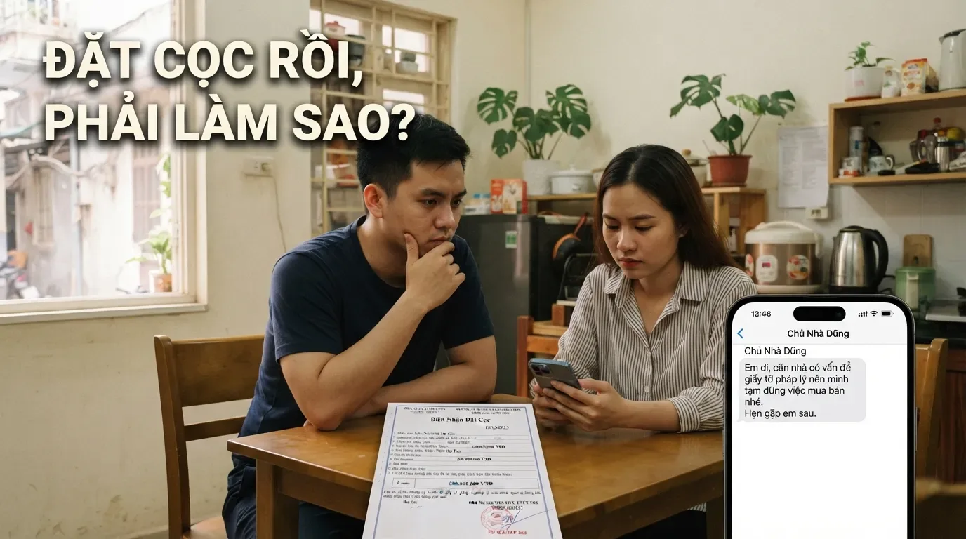 Đặt cọc mua nhà cần được chuẩn bị kỹ, nhất là khi giao dịch phát sinh vấn đề. Người mua nhà lo lắng khi muốn lấy lại tiền đặt cọc.