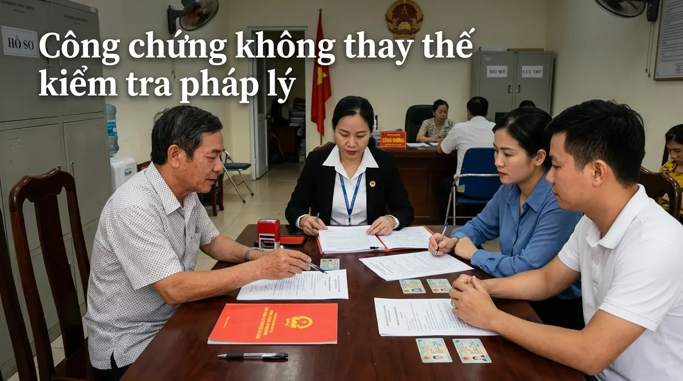 Công chứng hợp đồng mua bán nhà sổ chung.