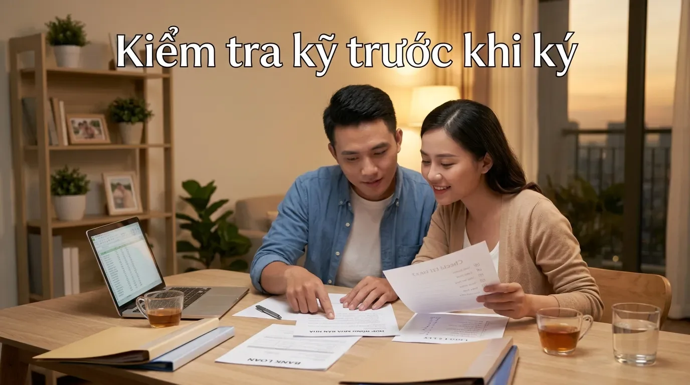 Checklist trước khi ký hợp đồng mua bán nhà có vay ngân hàng.