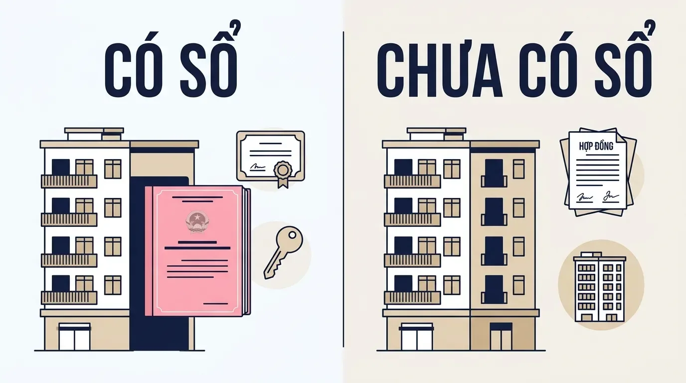 Phân biệt công chứng căn hộ có sổ và chưa có sổ