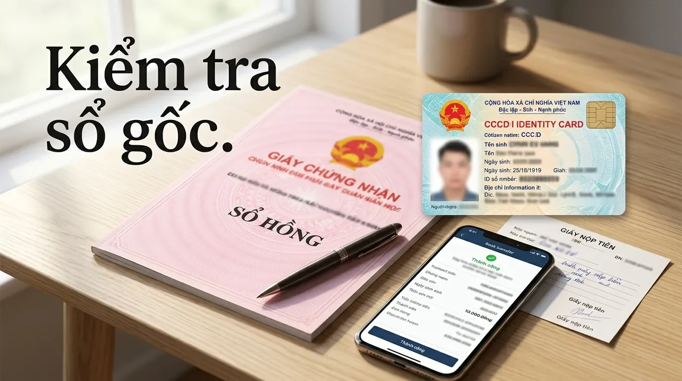 Kiểm tra sổ hồng gốc trước khi đặt cọc mua đất