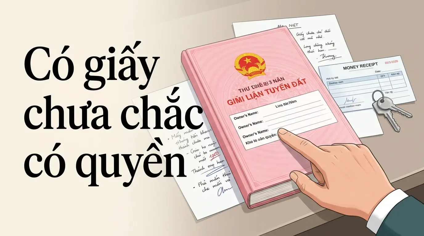 Rủi ro không sang tên khi mua nhà đất giấy tay