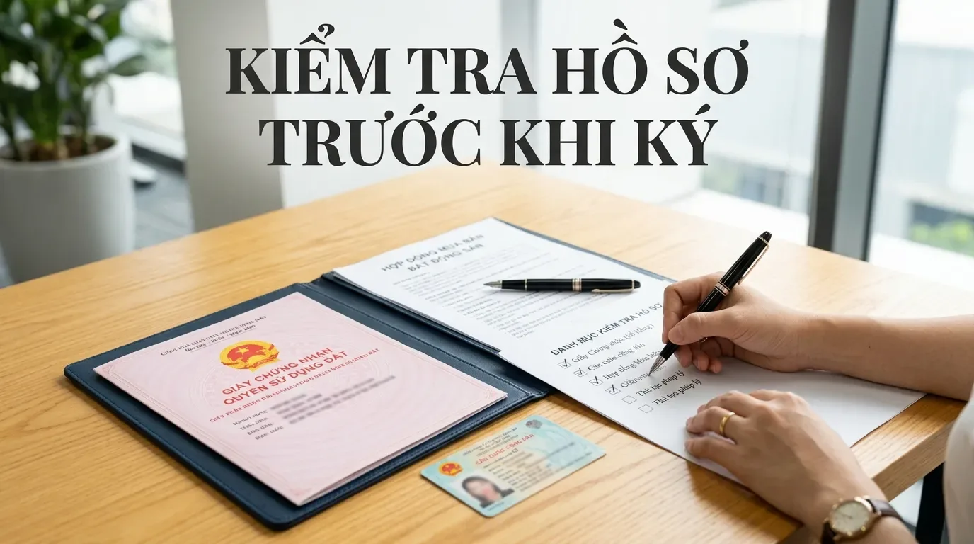 Chuẩn bị hồ sơ công chứng mua bán nhà đất.
