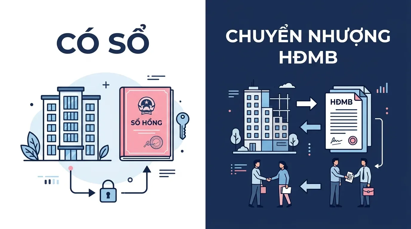 Phân biệt mua chung cư đã có sổ và chưa có sổ hồng.