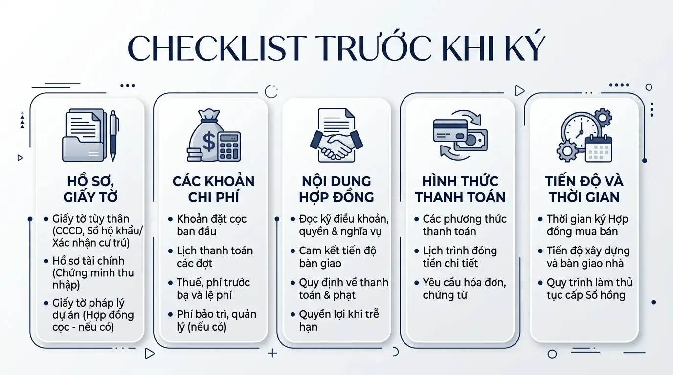 checklist trước khi công chứng mua bán nhà đất