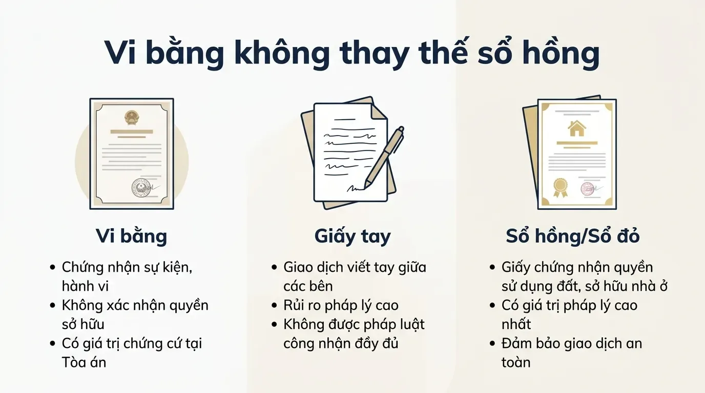 So sánh vi bằng giấy tay và sổ hồng khi mua nhà.