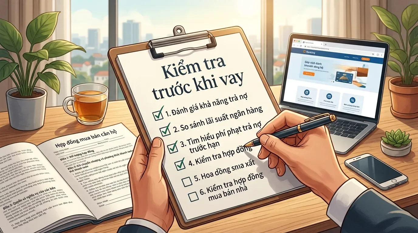 Checklist điều kiện vay thế chấp hợp đồng mua bán nhà