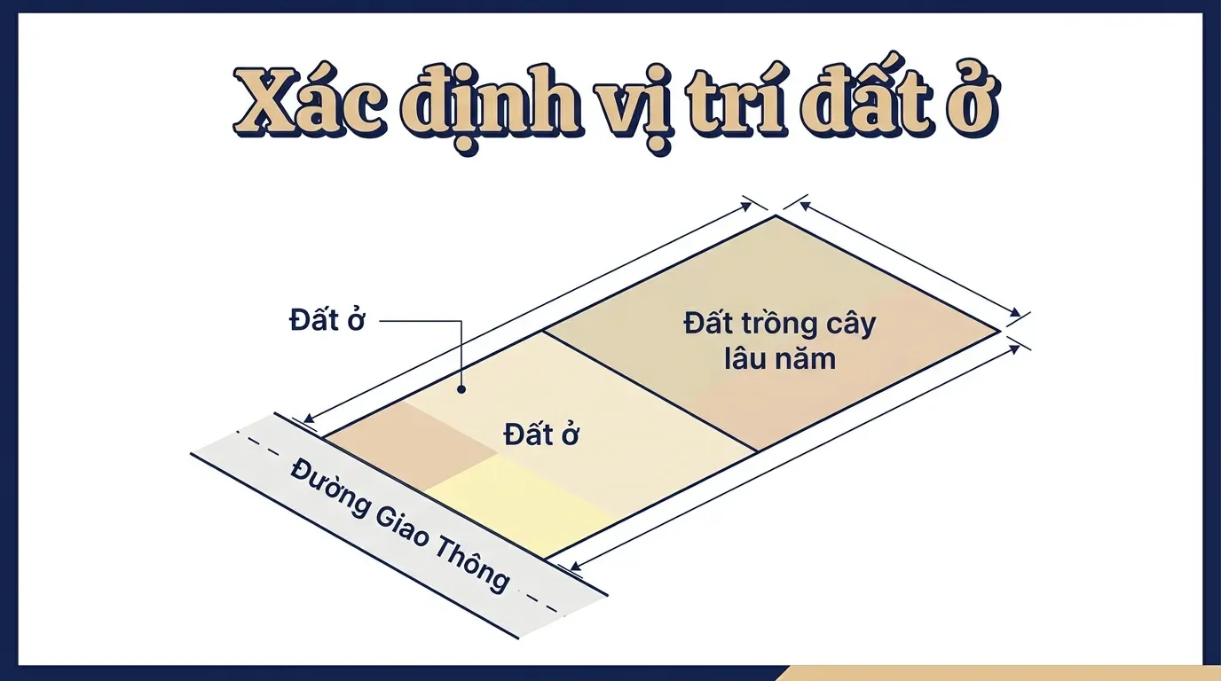 Xác định vị trí đất thổ cư trong thửa đất