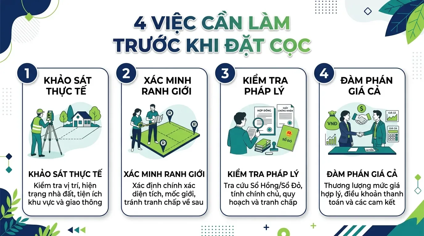 Checklist kiểm tra diện tích đất không khớp với sổ đỏ.