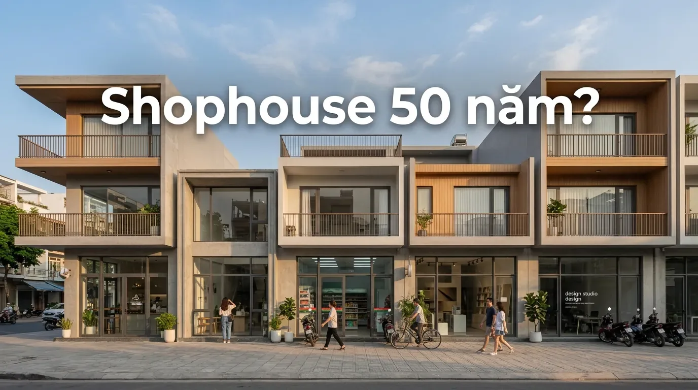 Shophouse 50 năm và pháp lý người mua cần kiểm tra.