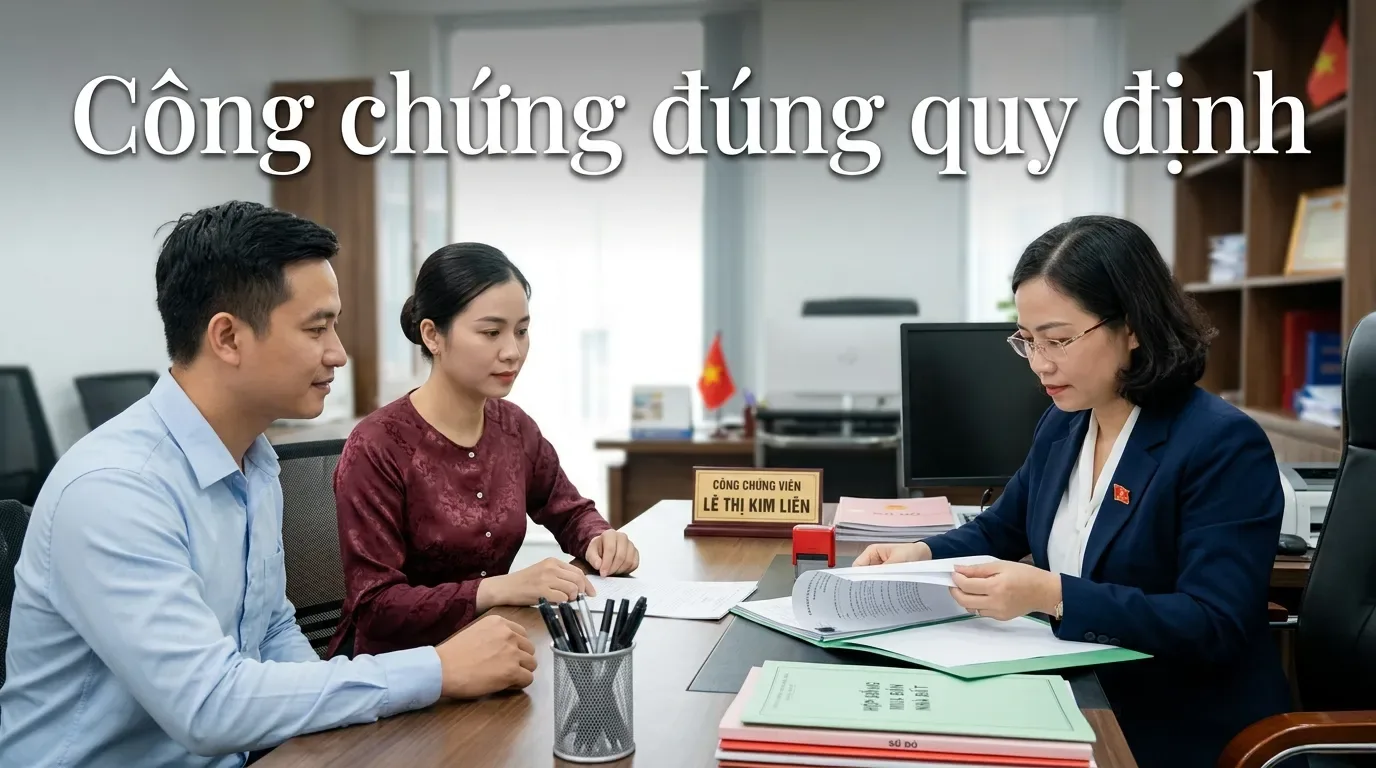 Công chứng hợp đồng mua bán nhà đất tại văn phòng công chứng.