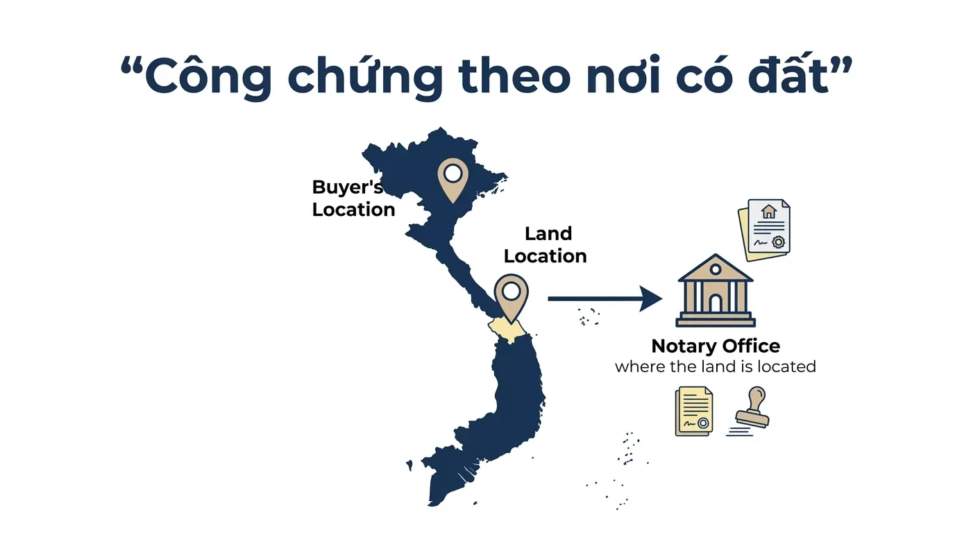 Nguyên tắc công chứng nhà đất theo nơi có bất động sản.