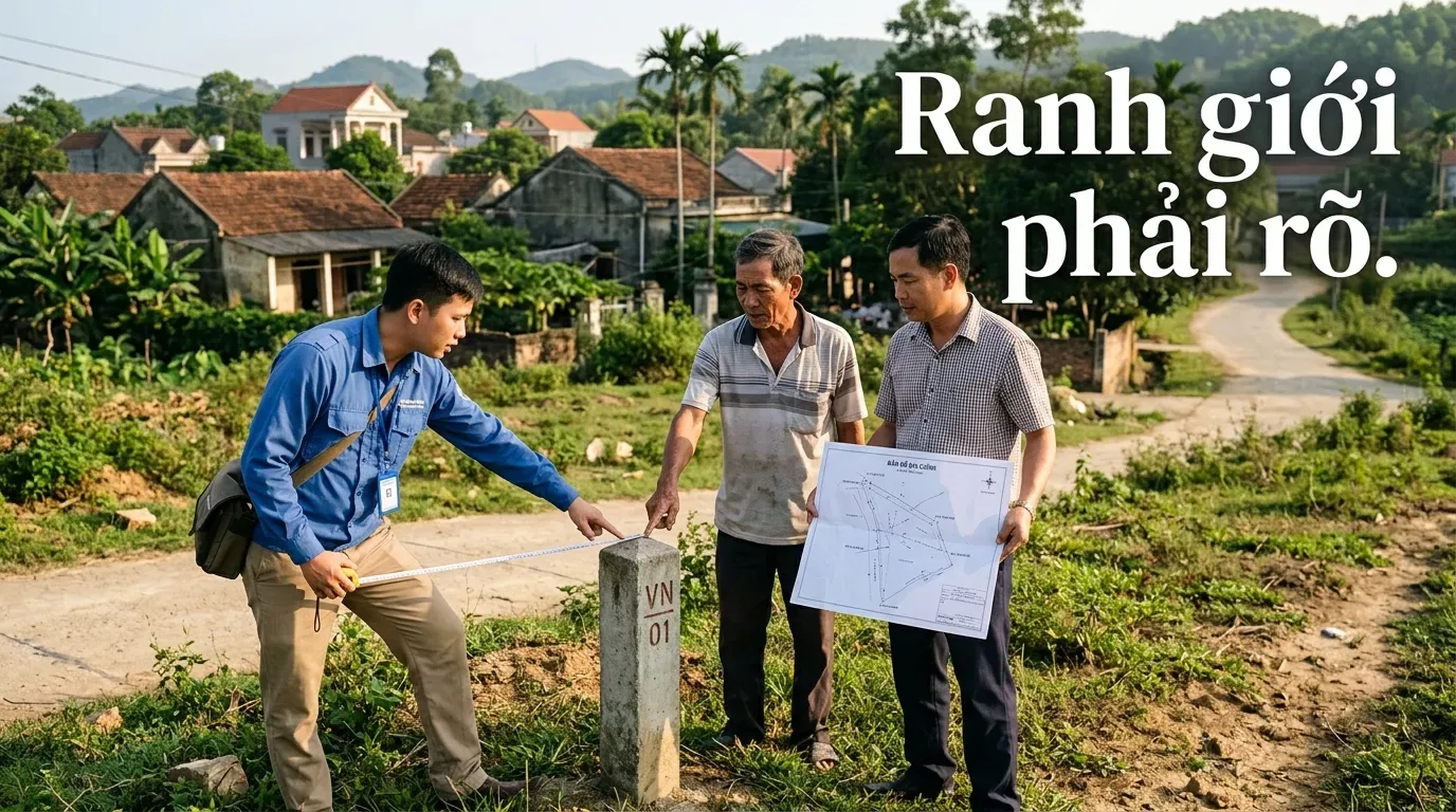 Xác minh ranh giới đất trước khi mua