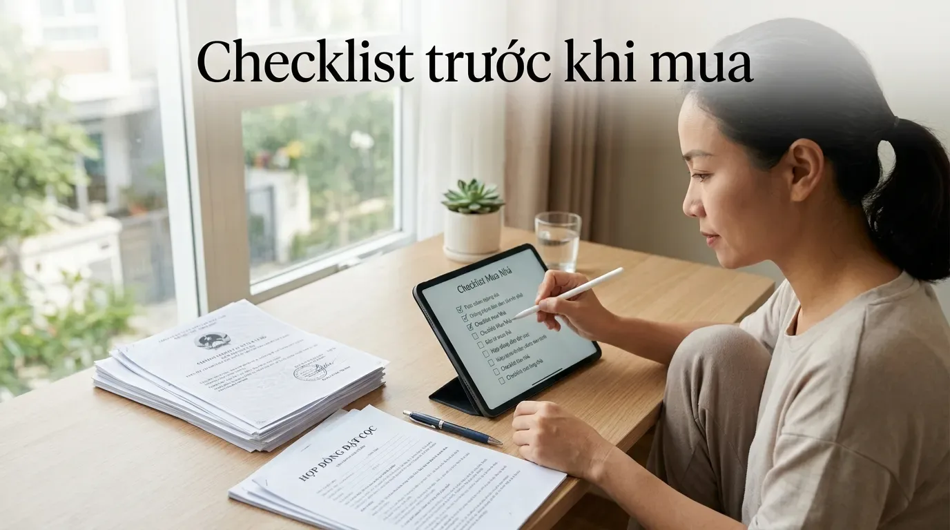 Checklist kiểm tra sổ đỏ hộ gia đình trước khi mua đất.