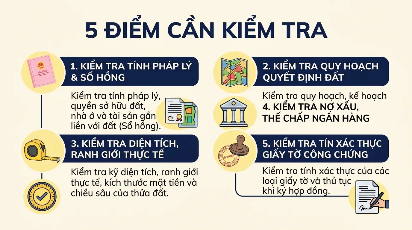 Checklist kiểm tra nhà có sổ hồng riêng trước khi mua