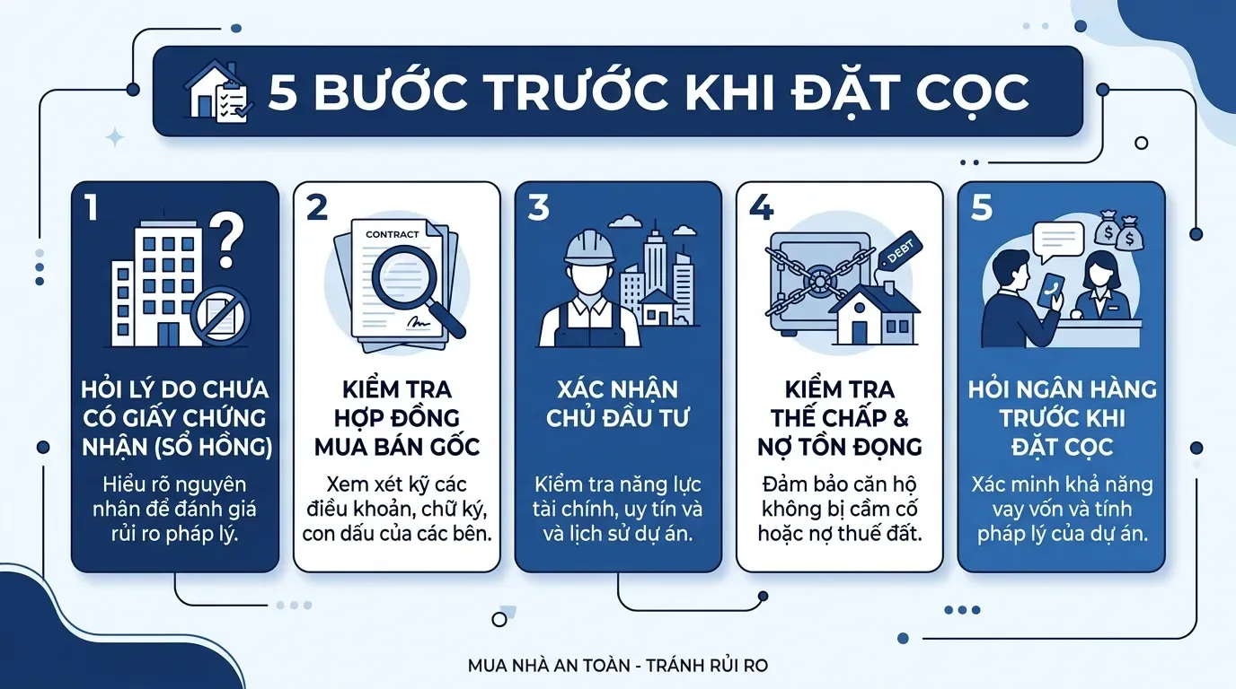 Checklist mua chung cư chưa có sổ hồng