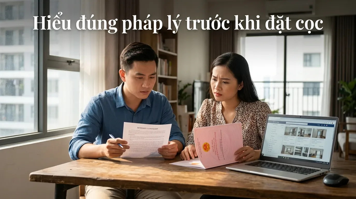 Người mua nhà kiểm tra sổ hồng riêng chung thửa trước khi đặt cọc.