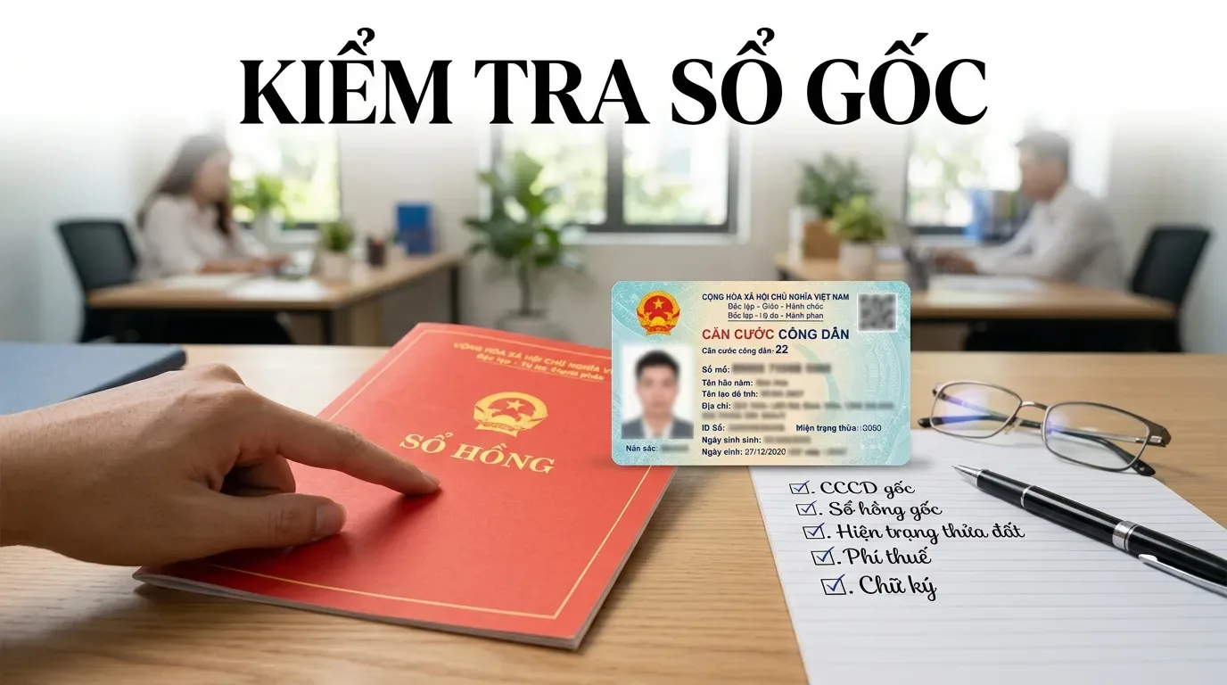 Kiểm tra sổ hồng gốc trước khi đặt cọc mua nhà.