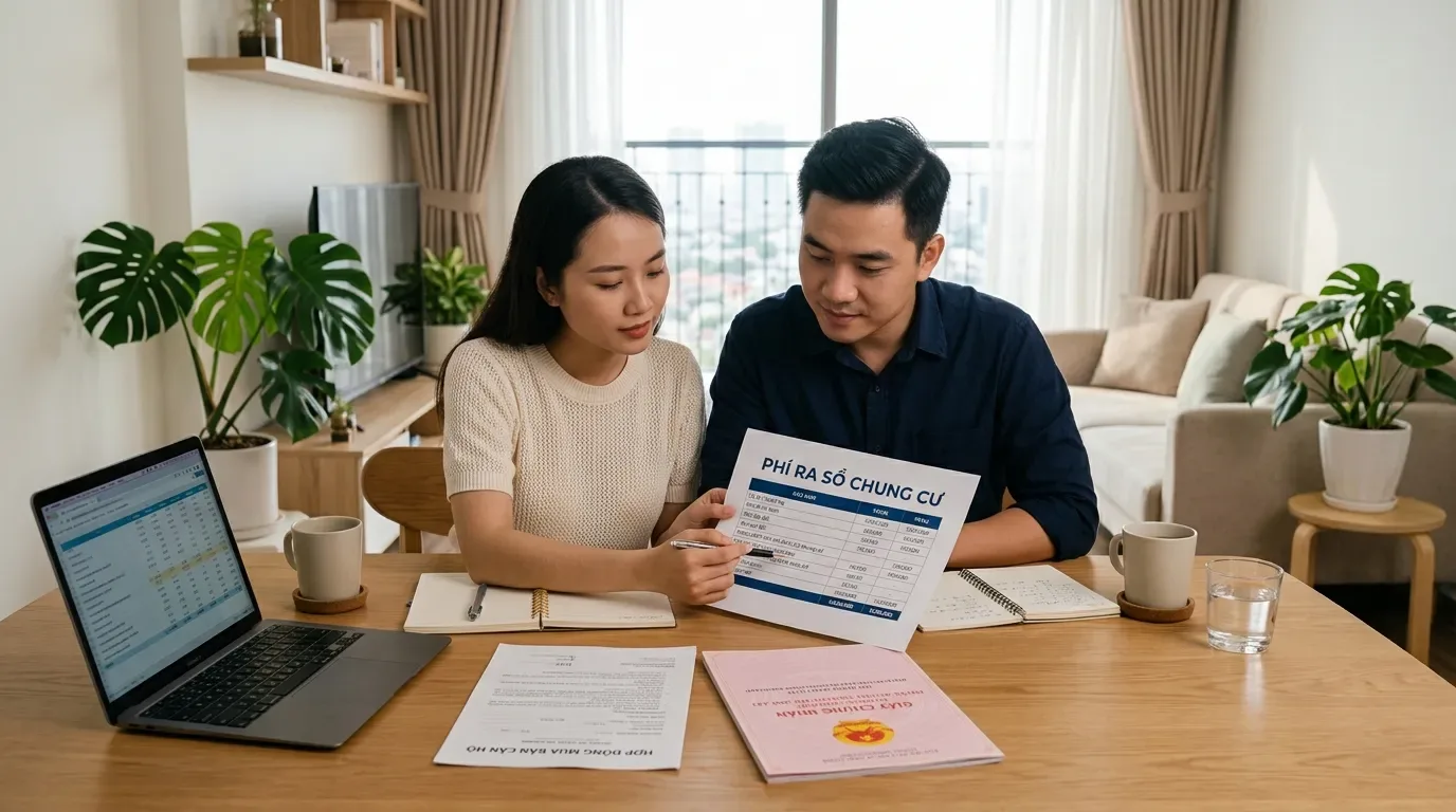 Phí ra sổ chung cư và giấy tờ sổ hồng căn hộ