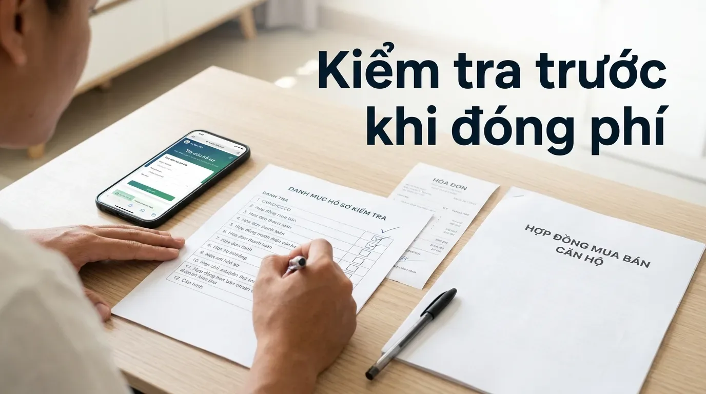 Checklist kiểm tra phí ra sổ chung cư trước khi nộp tiền