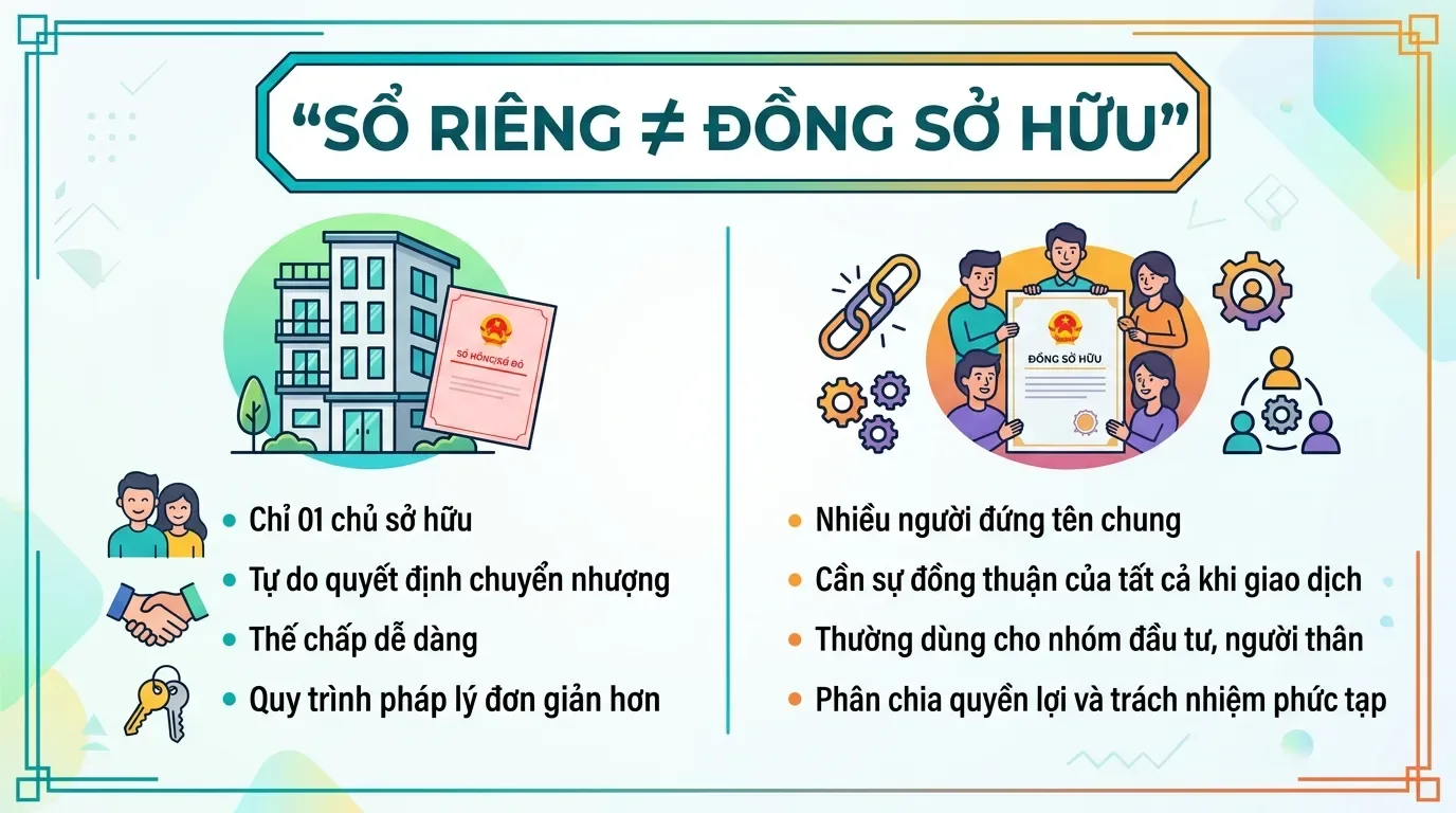 So sánh sổ hồng riêng và sổ hồng đồng sở hữu chung cư mini