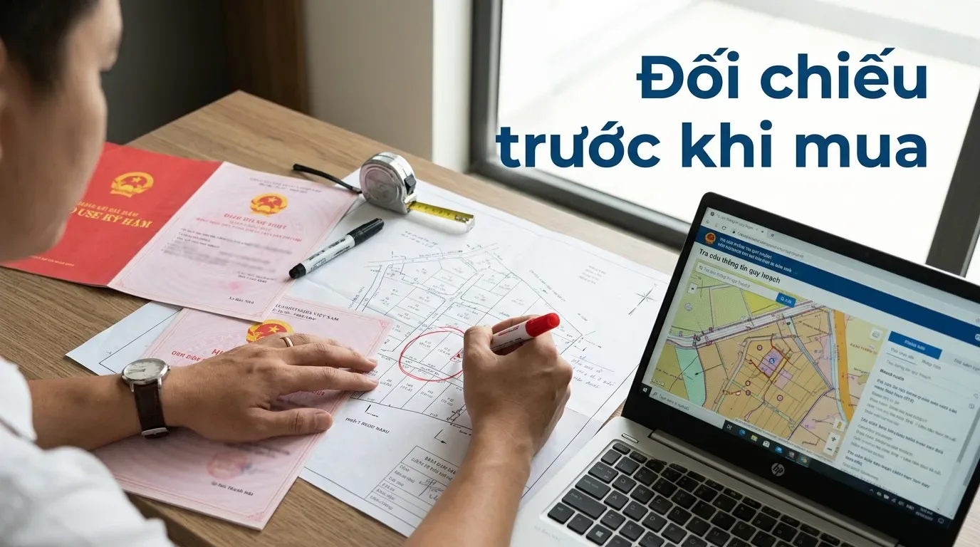Cách xem diện tích đất trên sổ đỏ và đối chiếu thực tế.