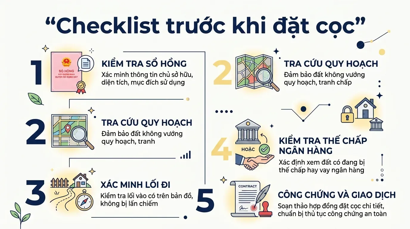 Checklist kiểm tra pháp lý trước khi mua đất sổ chung