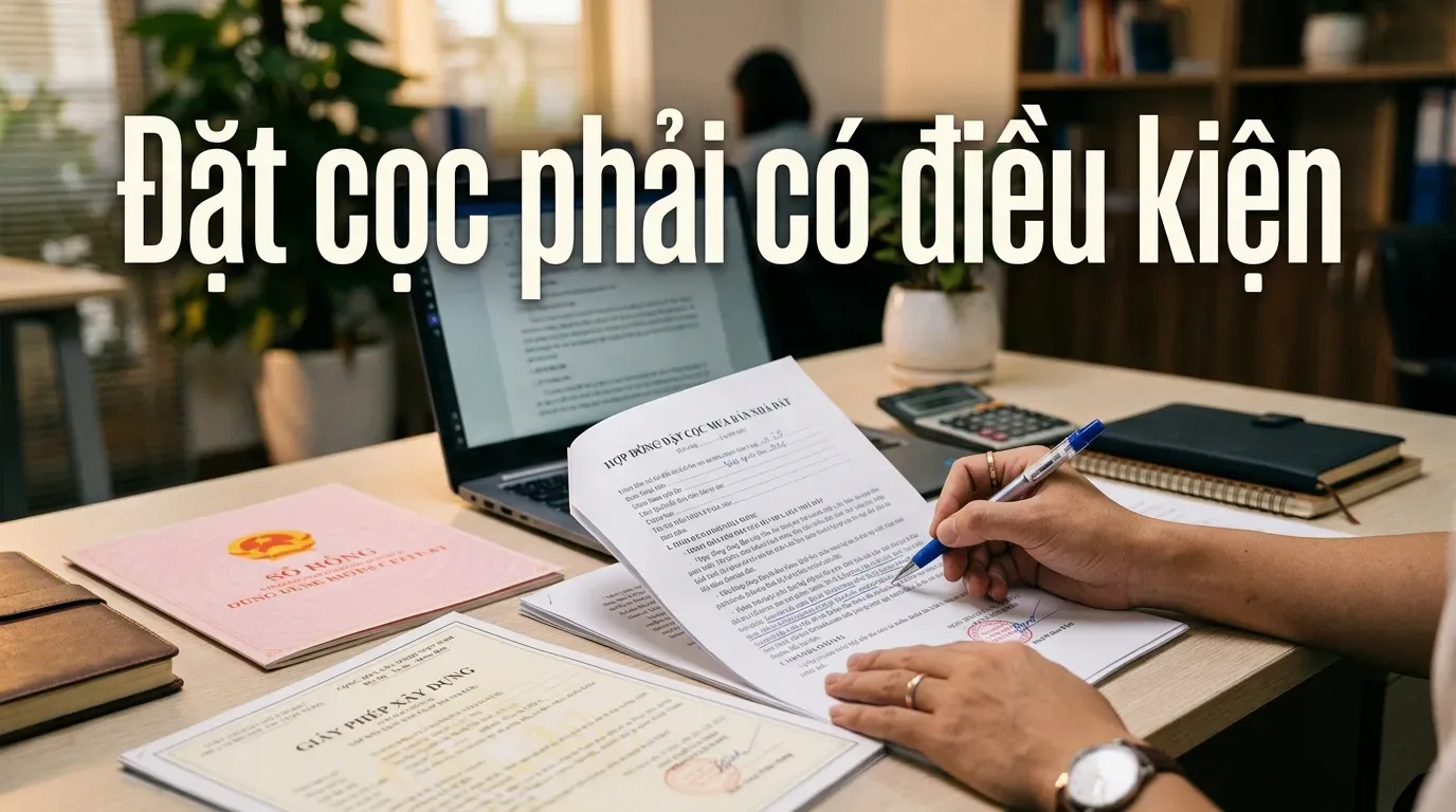 Hợp đồng đặt cọc mua nhà chưa hoàn công.