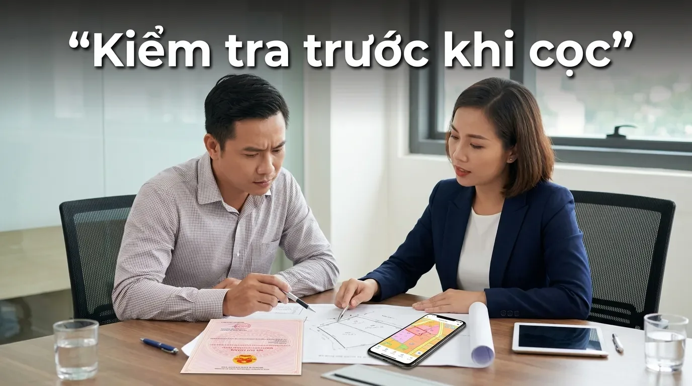 Kiểm tra sổ hồng và quy hoạch trước khi mua nhà.