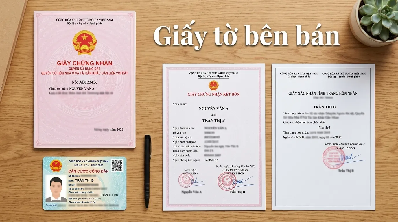 Giấy tờ bên bán khi công chứng mua bán nhà đất
