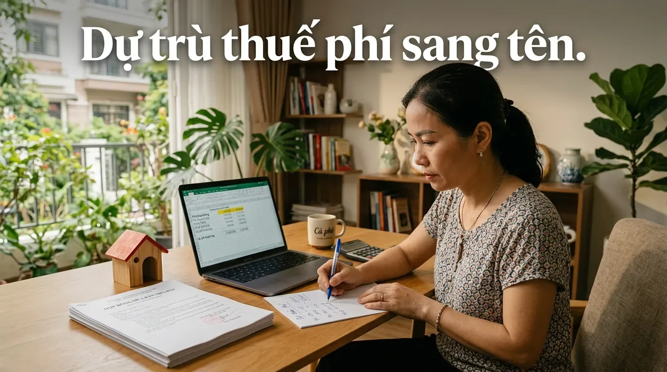 chi phí sang tên sau công chứng nhà đất