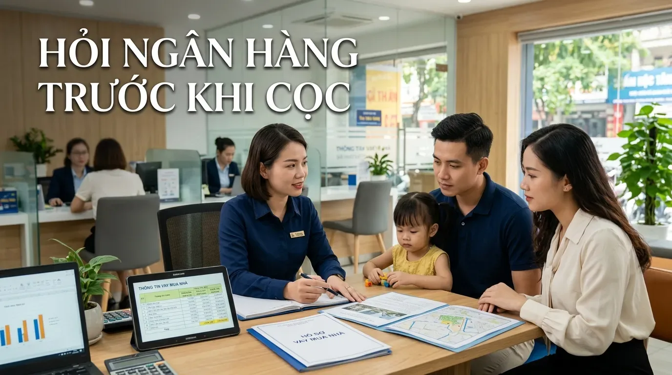 Người mua hỏi ngân hàng về vay mua nhà chưa hoàn công.