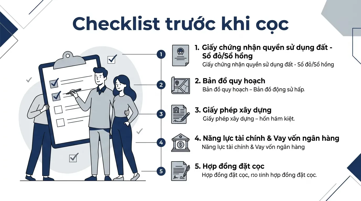 Checklist kiểm tra đất quy hoạch trước khi đặt cọc.
