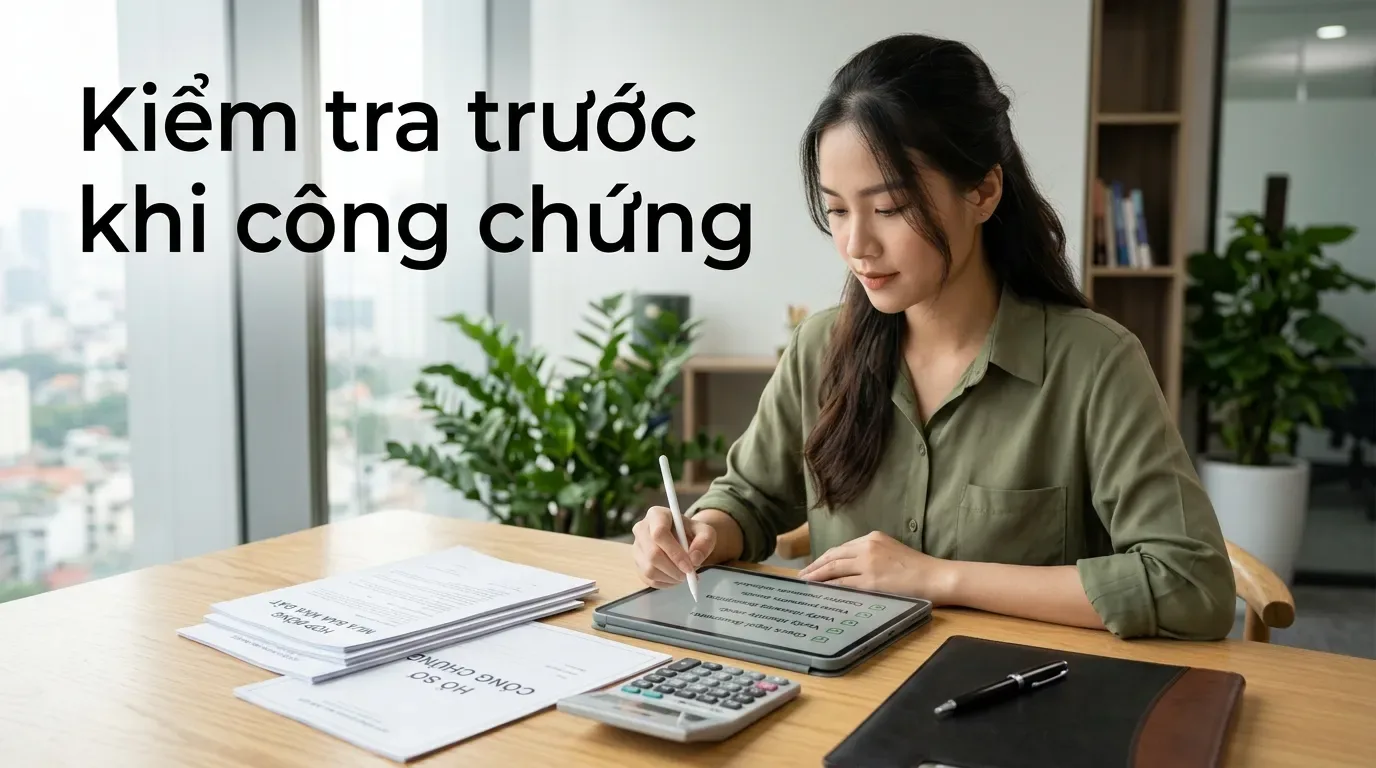 Checklist trước khi công chứng mua bán nhà đất.