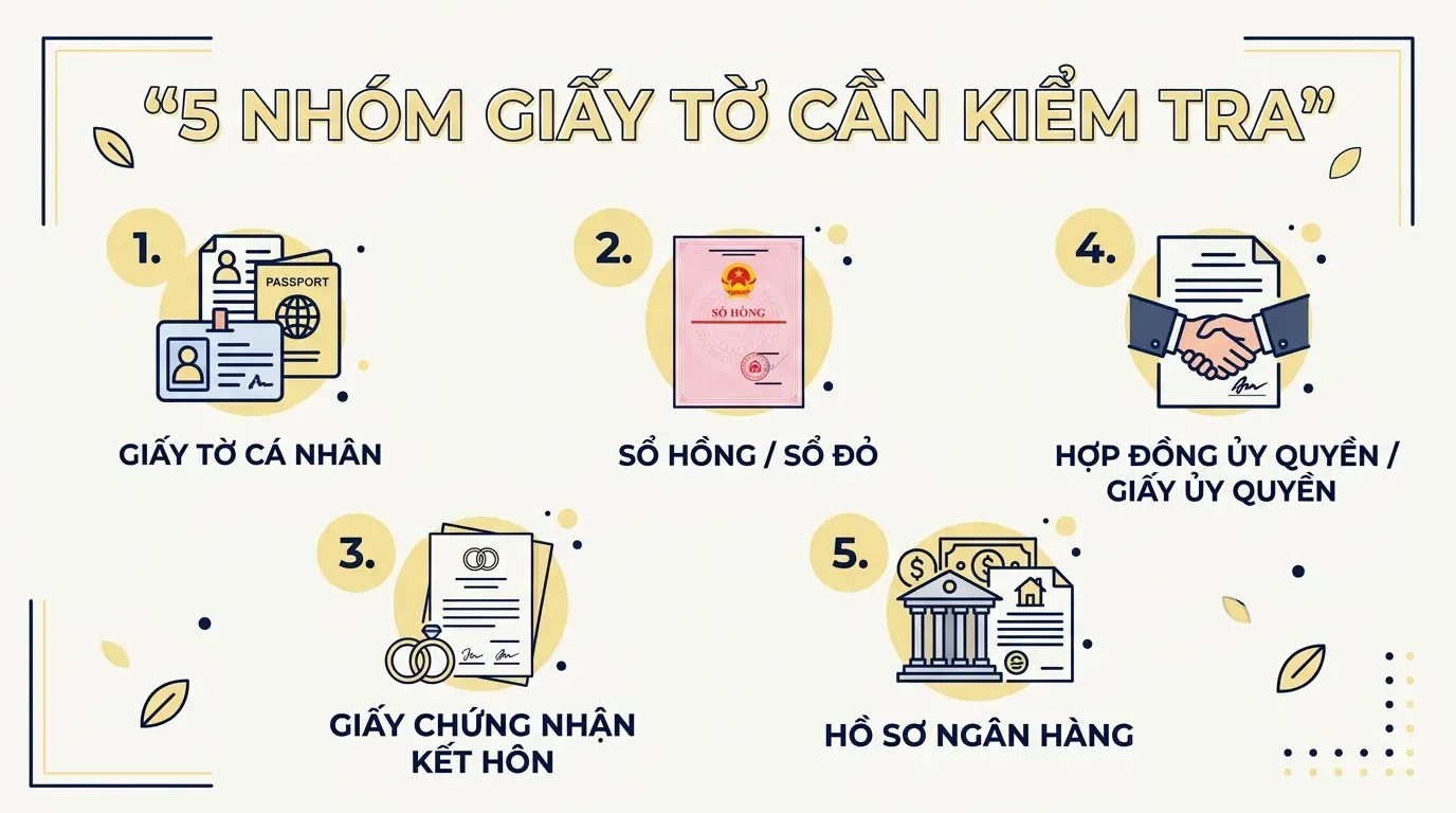 Checklist giấy tờ công chứng mua bán nhà đất