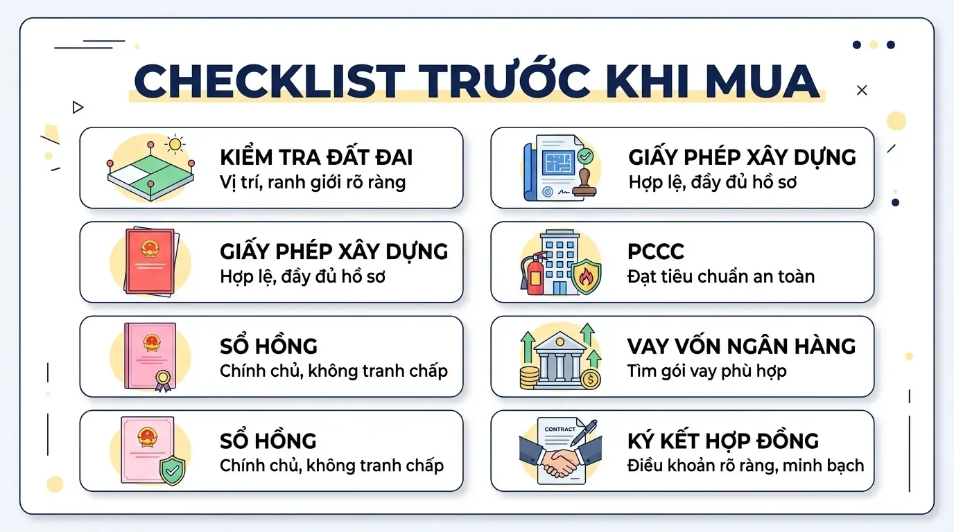 Checklist kiểm tra trước khi mua chung cư mini